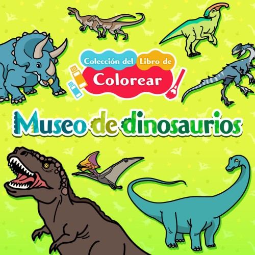 Colección del libro de colorear Museo de dinosaurios