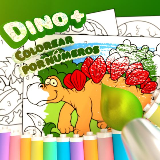 Colorear por números - Dino +