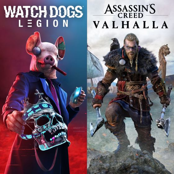 Lote de Assassin's Creed Valhalla + Watch Dogs: Legion