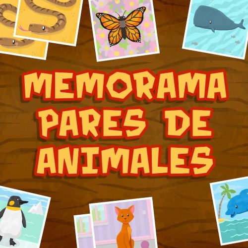 Memorama Pares de Animales - Juego de Combinación y Concentración para Niños pequeños y Niñitos