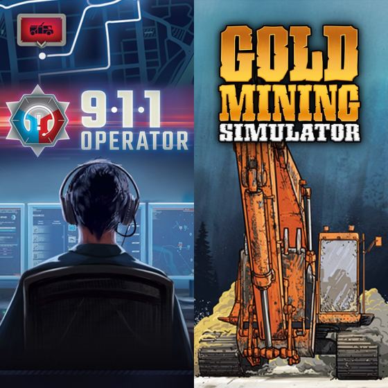 Paquete de Simuladores: Gold Mining Simulator y 911 Operator