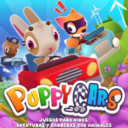 Puppy Cars: Juegos para niños, Aventuras y carreras con animales